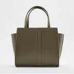 Sac à main femme en similicuir, noir ou vert, format moyen