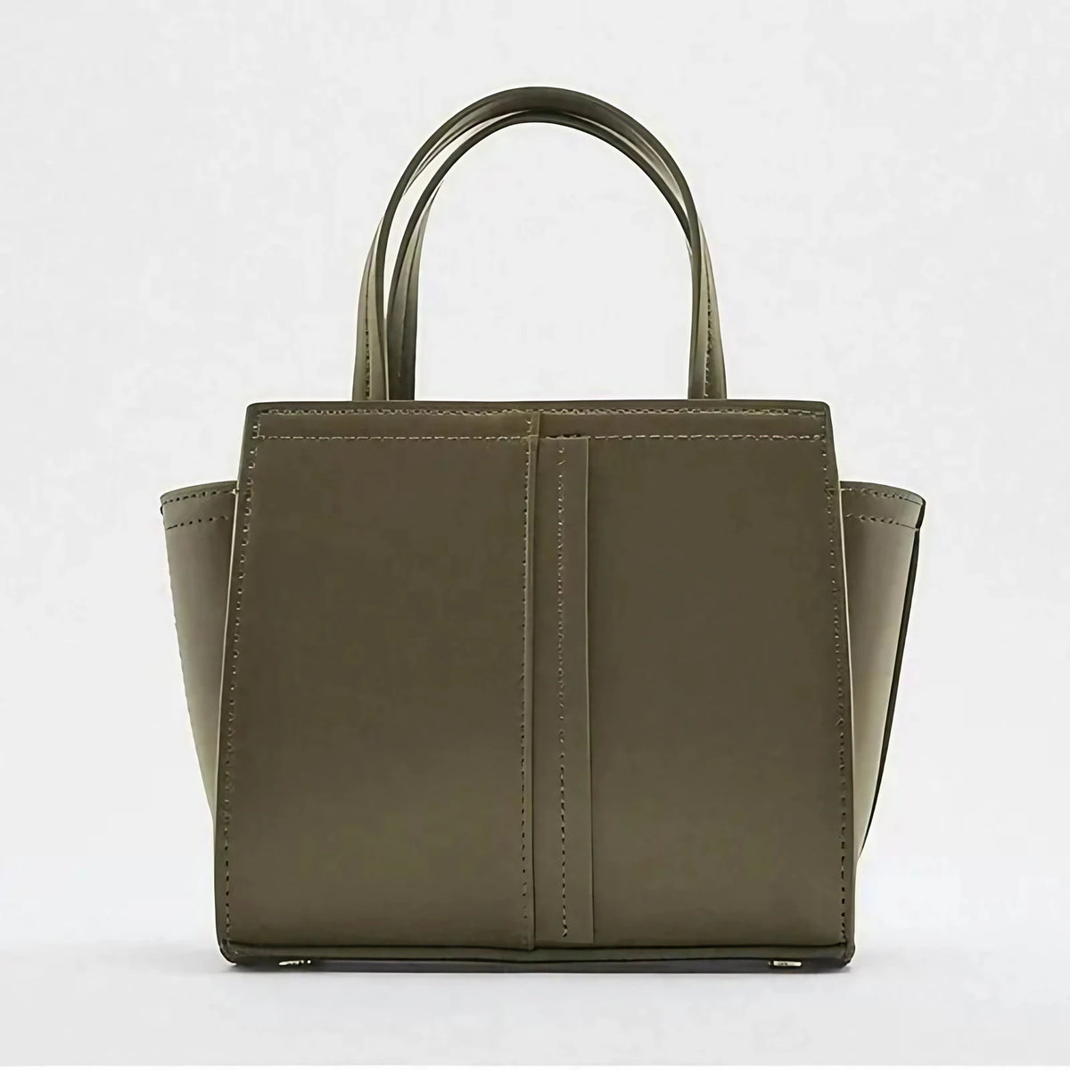 Sac à main femme en similicuir, noir ou vert, format moyen