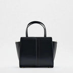 Sac à main femme en similicuir, noir ou vert, format moyen, noir