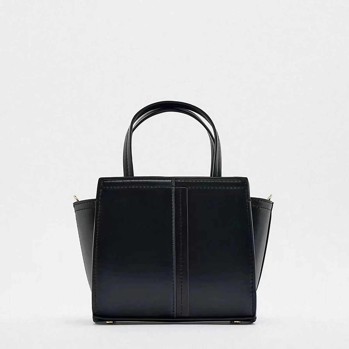 Sac à main femme en similicuir, noir ou vert, format moyen, noir