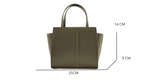 Sac à main femme en similicuir, noir ou vert, format moyen