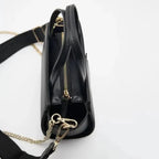 Sac à main femme en similicuir, noir ou vert, format moyen
