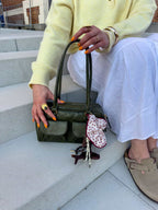 Petit sac à main rétro en similicuir vieilli, multipoches