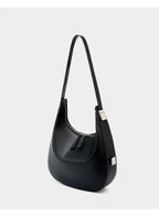 Grand sac hobo femme en cuir, anse modulable, noir ou blanc