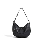Sac hobo femme en similicuir, anse réglable, cinq coloris, noir