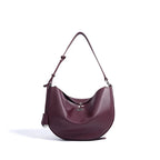 Sac hobo femme en similicuir, anse réglable, cinq coloris, bordeaux