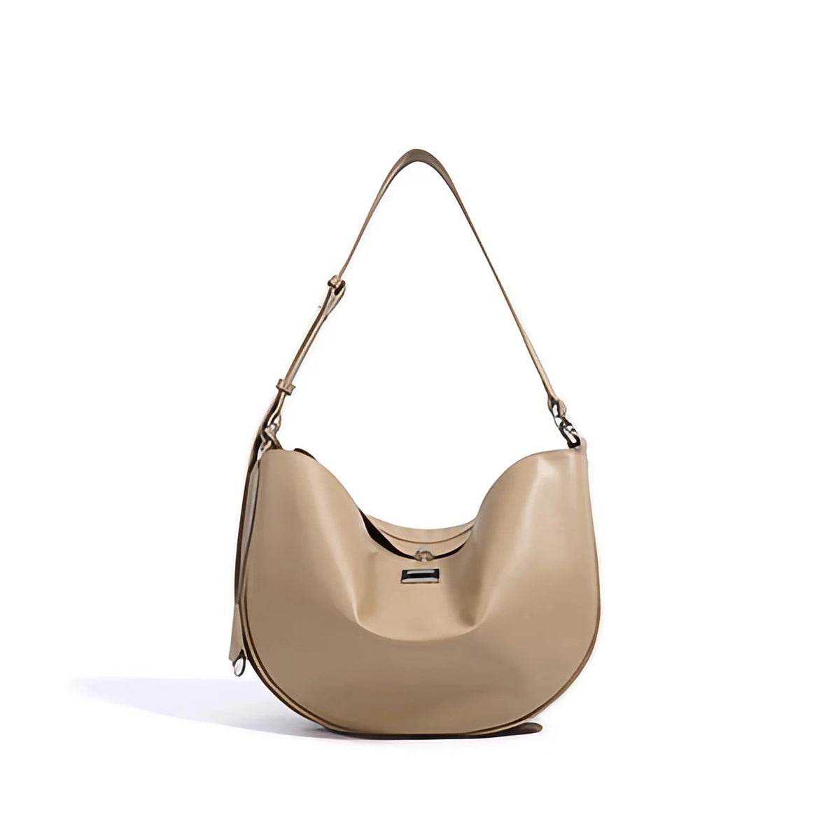 Sac hobo femme en similicuir, anse réglable, cinq coloris, beige