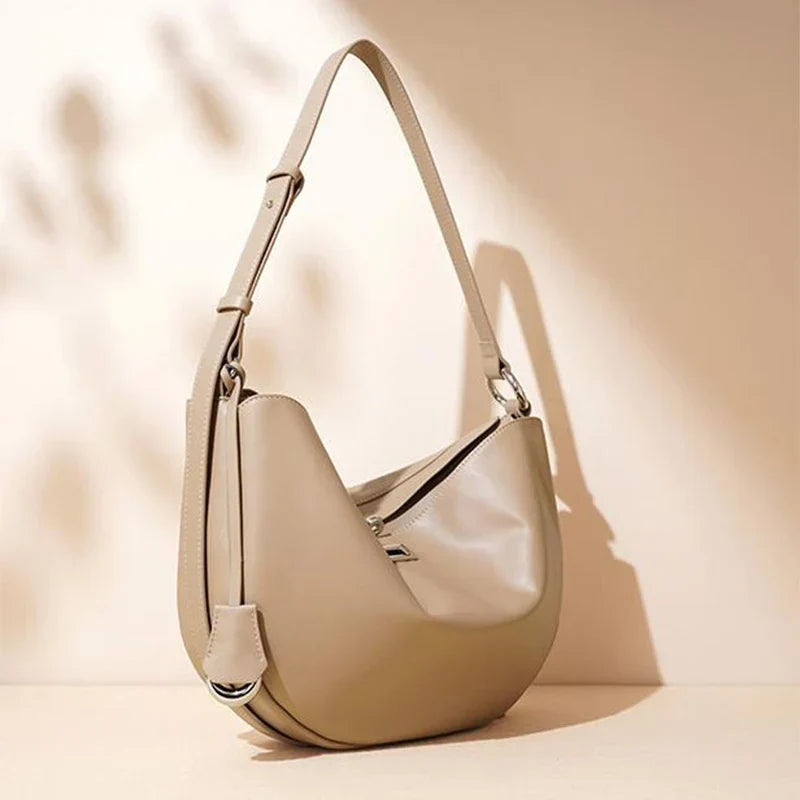Sac hobo femme en similicuir, anse réglable, cinq coloris