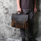 Sacoche homme en cuir pour ordinateur 16 pouces, trois coloris