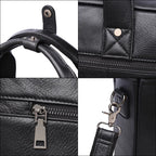 Sacoche homme en cuir noir pour ordinateur 16 pouces, 40 x 28 cm