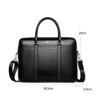 Sac à main homme motif crocodile, ordinateur 14 pouces