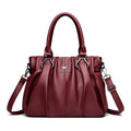 Sac à main femme en cuir bordeaux, bandoulière amovible, bordeaux