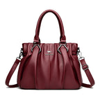 Sac à main femme en cuir bordeaux, bandoulière amovible, bordeaux