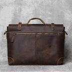 Sacoche homme à poignée rigide en cuir, noir, café ou marron