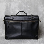 Sacoche homme à poignée rigide en cuir, noir, café ou marron