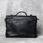 Sacoche homme à poignée rigide en cuir, noir, café ou marron