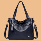 Sac cabas bleu marine femme, bandoulière amovible, 31 x 26 cm