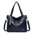 Sac cabas bleu marine femme, bandoulière amovible, 31 x 26 cm, bleu