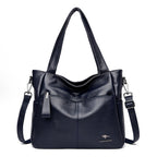 Sac cabas bleu marine femme, bandoulière amovible, 31 x 26 cm, bleu