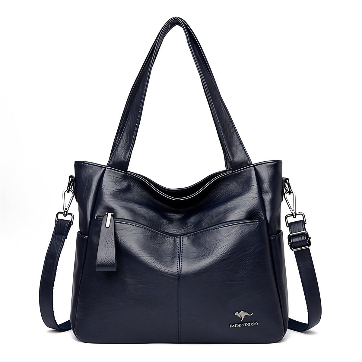 Sac cabas bleu marine femme, bandoulière amovible, 31 x 26 cm, bleu