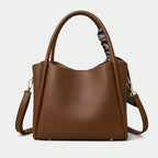 Sac seau femme marron en similicuir, forme triangulaire