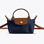 Sac à main femme à fermeture boucle, bandoulière ajustable, bleu