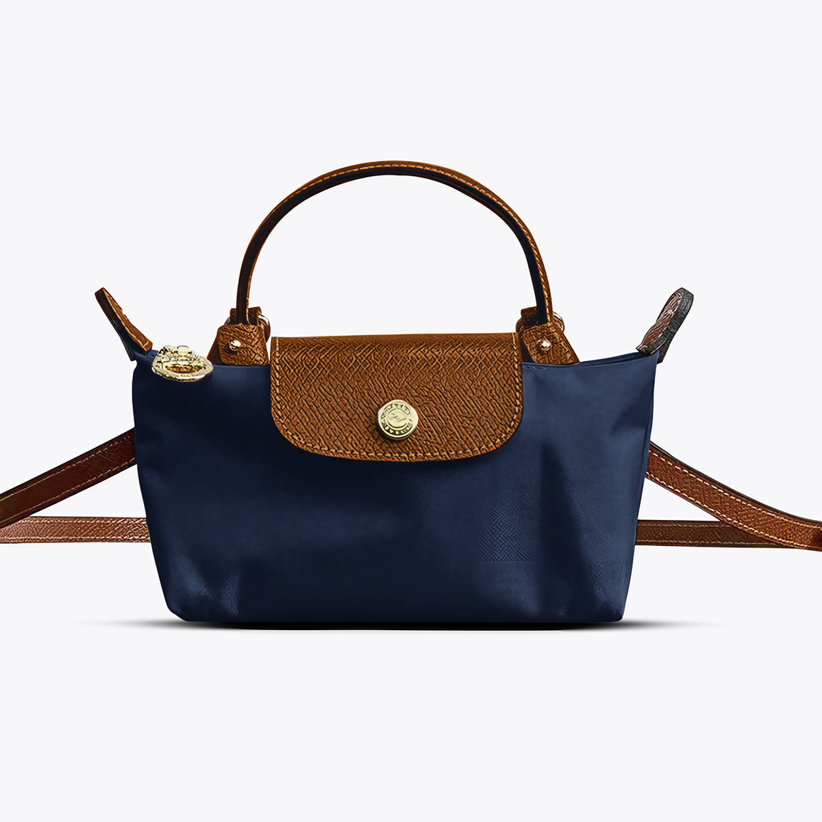 Sac à main femme à fermeture boucle, bandoulière ajustable, bleu