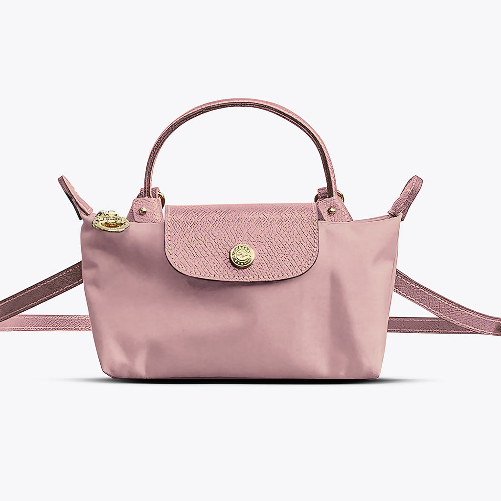 Sac à main femme à fermeture boucle, bandoulière ajustable, rose