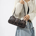 Petit sac porté épaule léopard femme, bandoulière amovible
