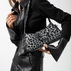 Petit sac porté épaule léopard femme, bandoulière amovible