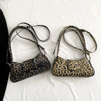 Petit sac porté épaule léopard femme, bandoulière amovible