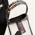 Petit sac porté épaule léopard femme, bandoulière amovible