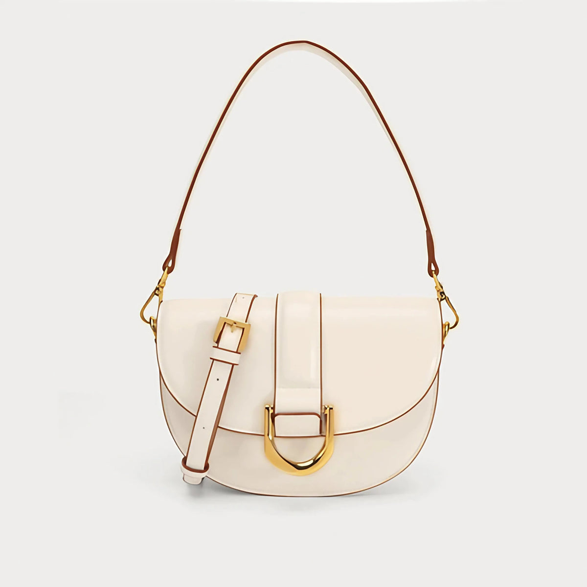 Sac à main femme en similicuir à compartiments, trois coloris, beige