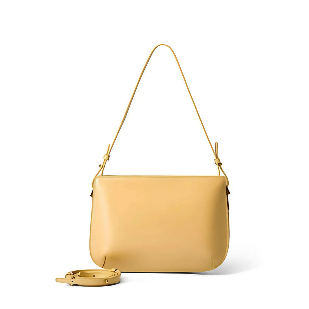 Sac à main femme à structure rigide et fini mat, trois coloris, jaune