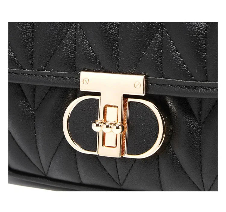 Sac à main matelassé femme, double anse à maillons dorés