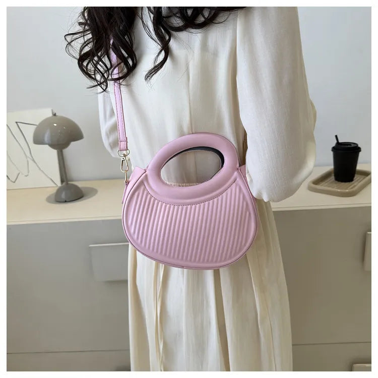 Mini sac matelassé femme en similicuir, anses arrondies