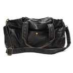 Grand sac à main femme format A4 en similicuir, fini vieilli