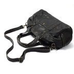 Grand sac à main femme format A4 en similicuir, fini vieilli