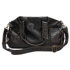 Grand sac à main femme format A4 en similicuir, fini vieilli