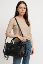 Sac à main femme en similicuir, bandoulière amovible, quatre formats