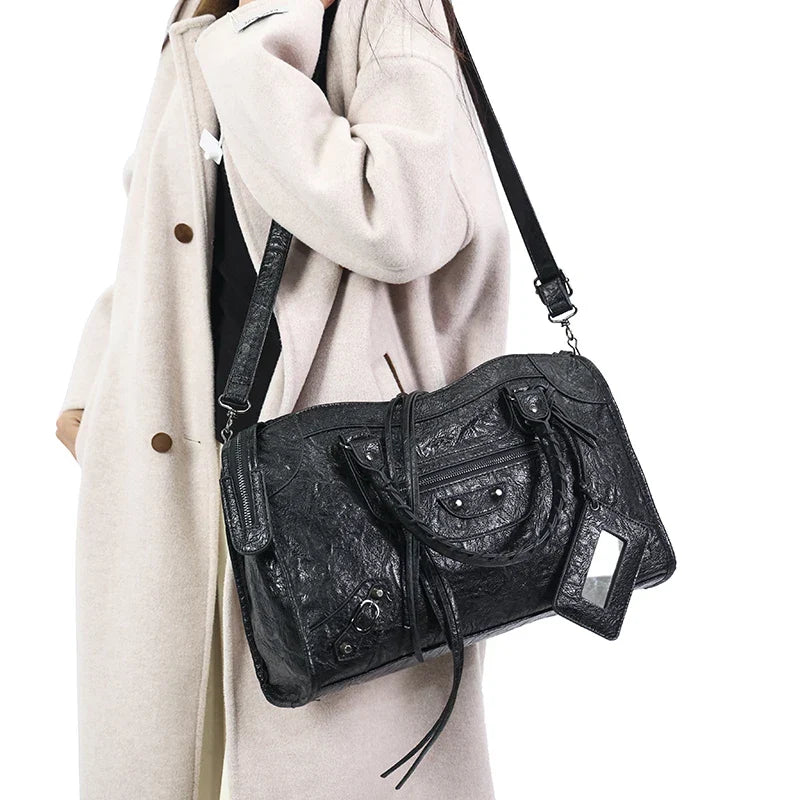 Sac à main femme en similicuir, bandoulière amovible, quatre formats
