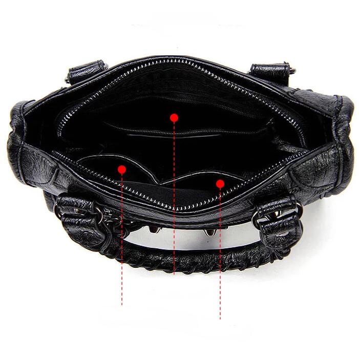 Sac à main femme en similicuir, bandoulière amovible, quatre formats