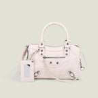 Sac à main femme en similicuir, bandoulière amovible, quatre formats, beige
