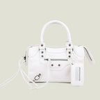 Sac à main femme en similicuir, bandoulière amovible, quatre formats, blanc