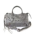 Sac à main femme en similicuir, bandoulière amovible, quatre formats, gris foncé