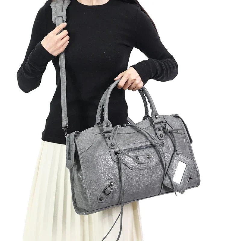 Sac à main femme en similicuir, bandoulière amovible, quatre formats