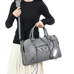 Sac à main femme en similicuir, bandoulière amovible, quatre formats