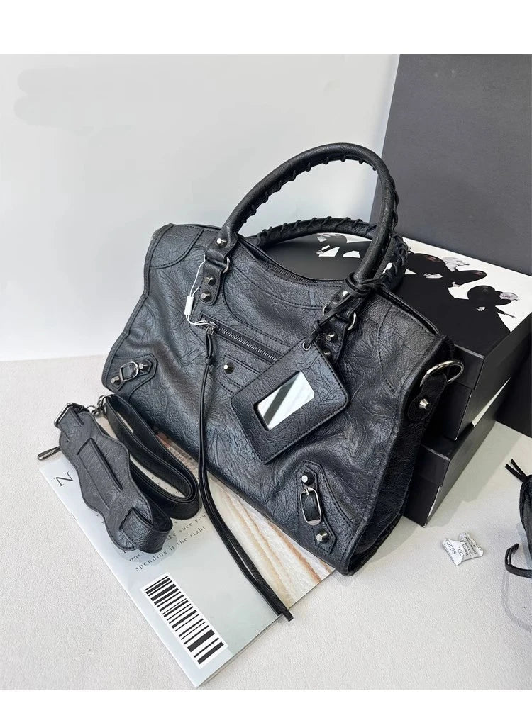 Sac à main femme en similicuir, bandoulière amovible, quatre formats