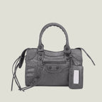 Sac à main femme en similicuir, bandoulière amovible, quatre formats, gris foncé