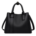 Sac à main noir femme en similicuir grainé, taille moyenne, noir